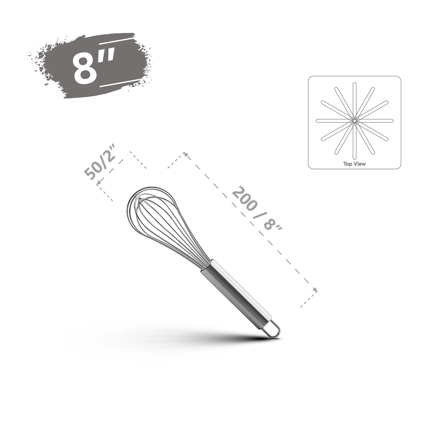 Whisk Stainless Steel 304 18/8 Wire Beater