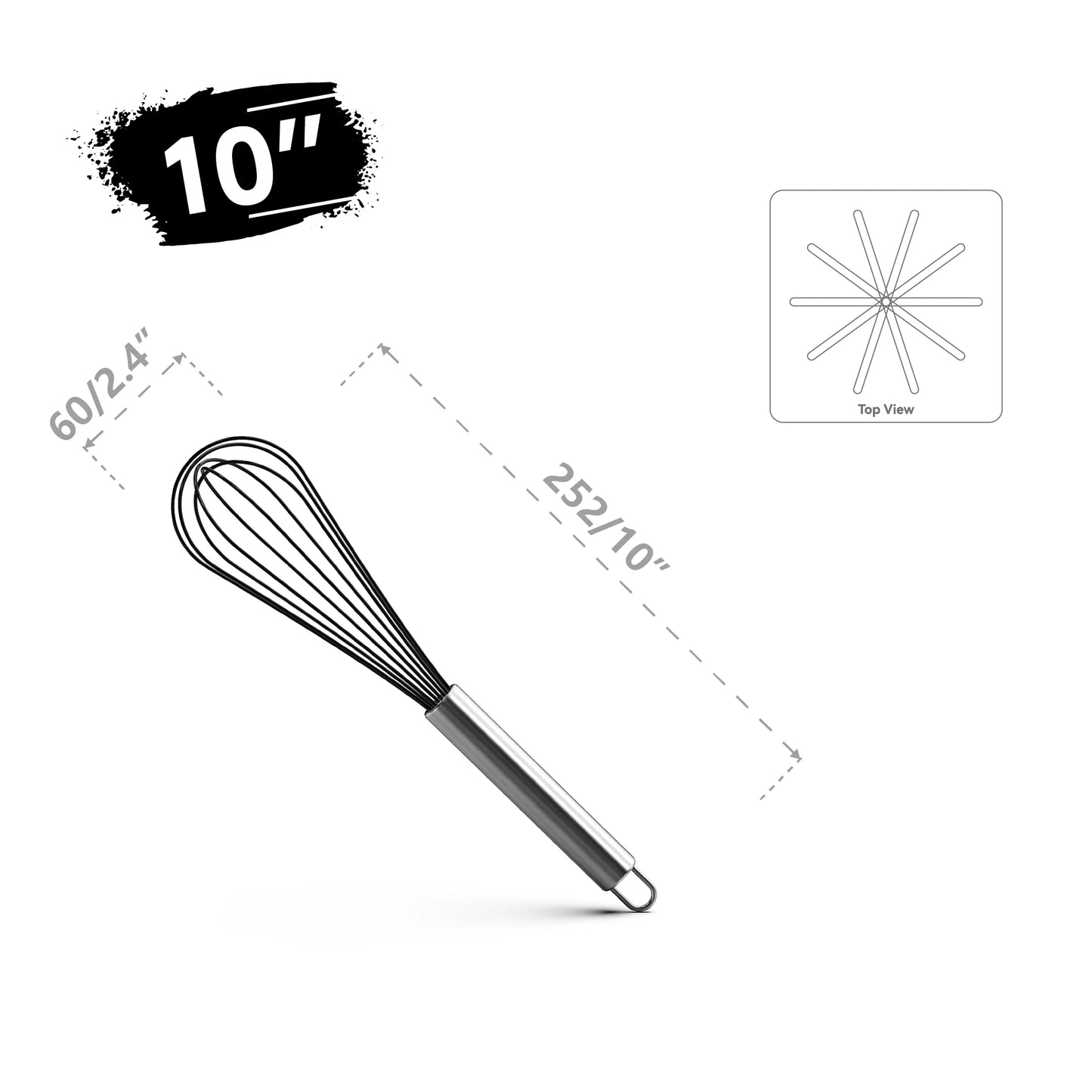 Whisk Stainless Steel 304 18/8 Wire Beater