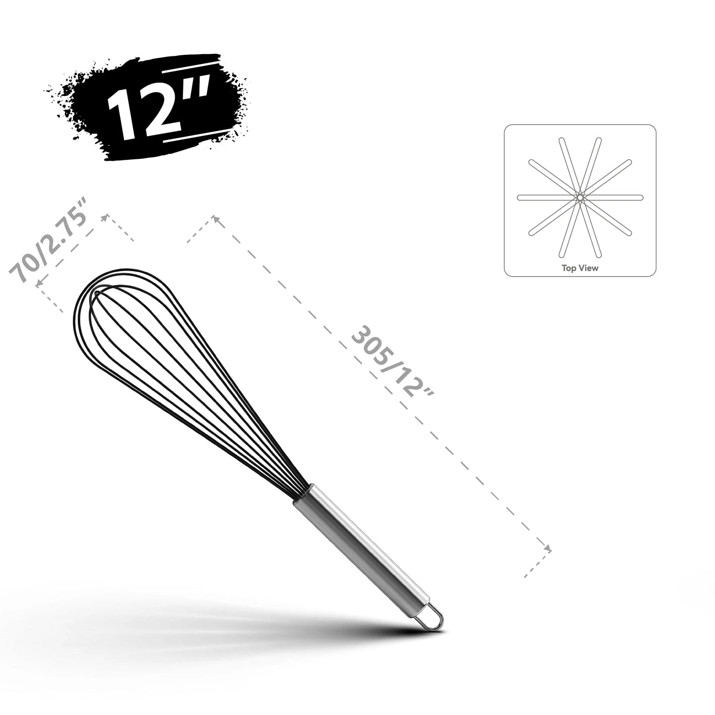 Whisk Stainless Steel 304 18/8 Wire Beater