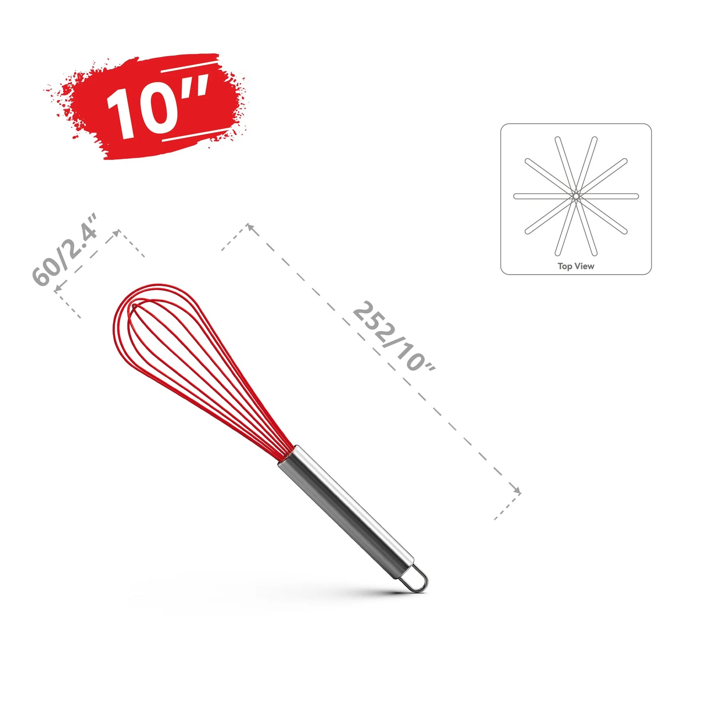 Whisk Stainless Steel 304 18/8 Wire Beater