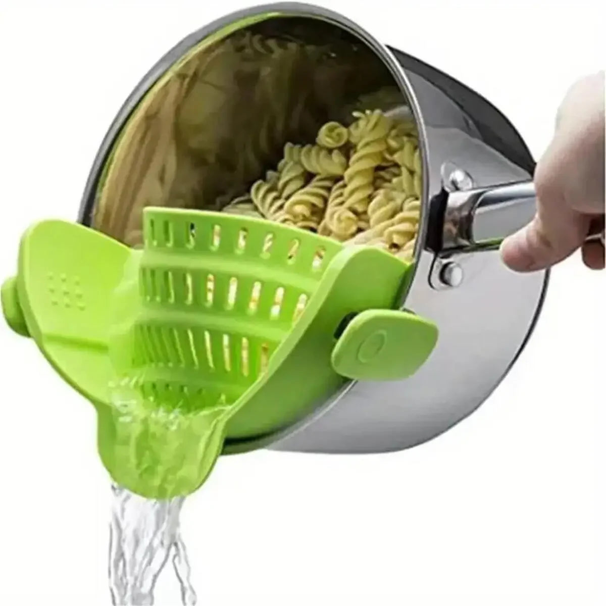 1PC Adjustable Silicone Clip on Strainer for Pots, Pot Strainer,  Kitchen Pot Strainer Handheld Drainer for Noodles Pasta