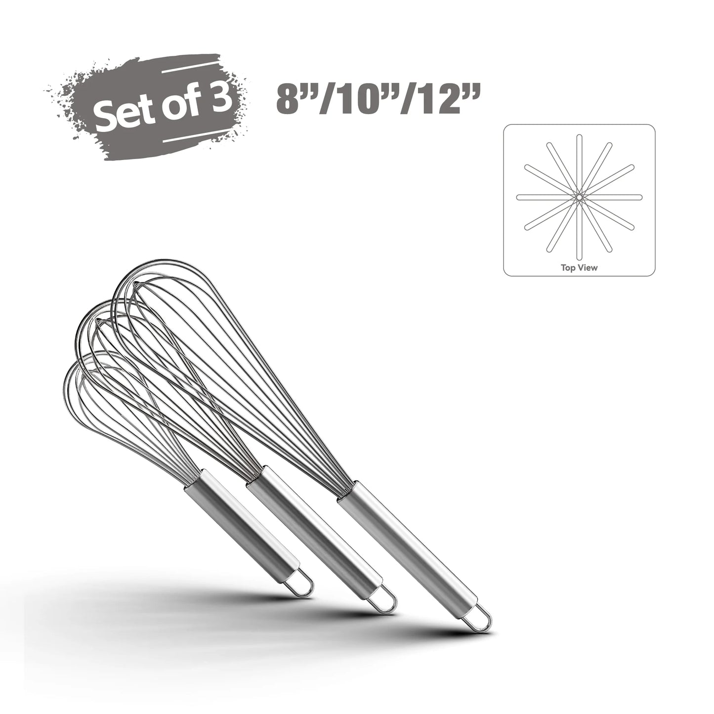 Whisk Stainless Steel 304 18/8 Wire Beater