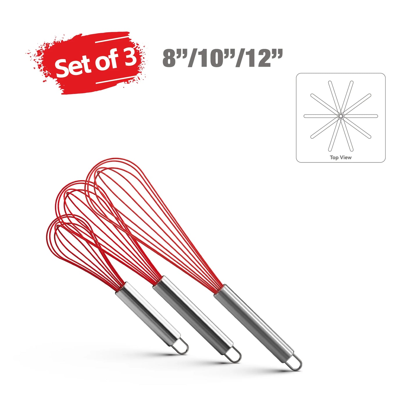 Whisk Stainless Steel 304 18/8 Wire Beater