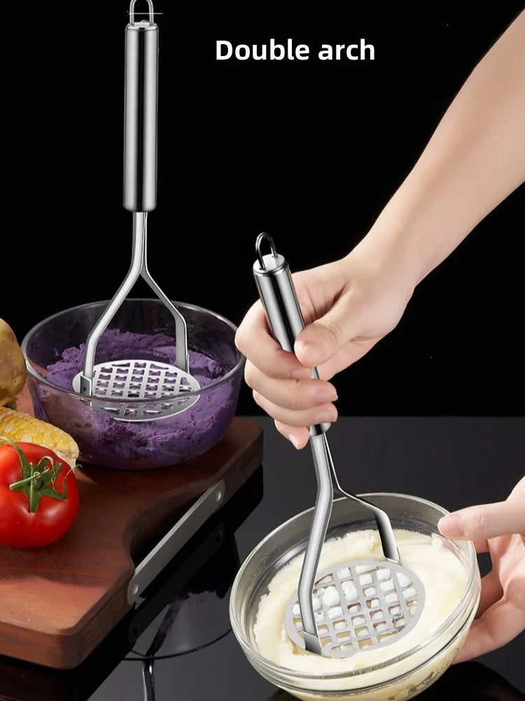 Kitchen Gadget Creative Mud Press Masher Puree Juice Maker Stainless Steel Potatoes Crusher Pusher Fruit Tools Cocina Cozinha