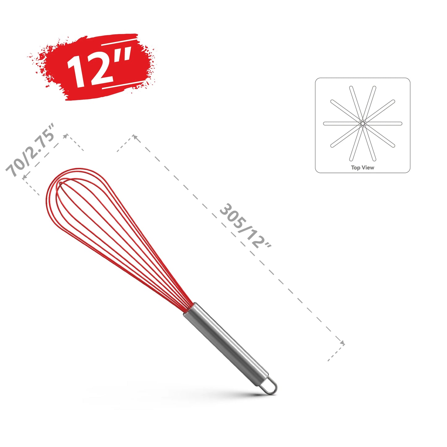 Whisk Stainless Steel 304 18/8 Wire Beater